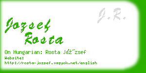 jozsef rosta business card